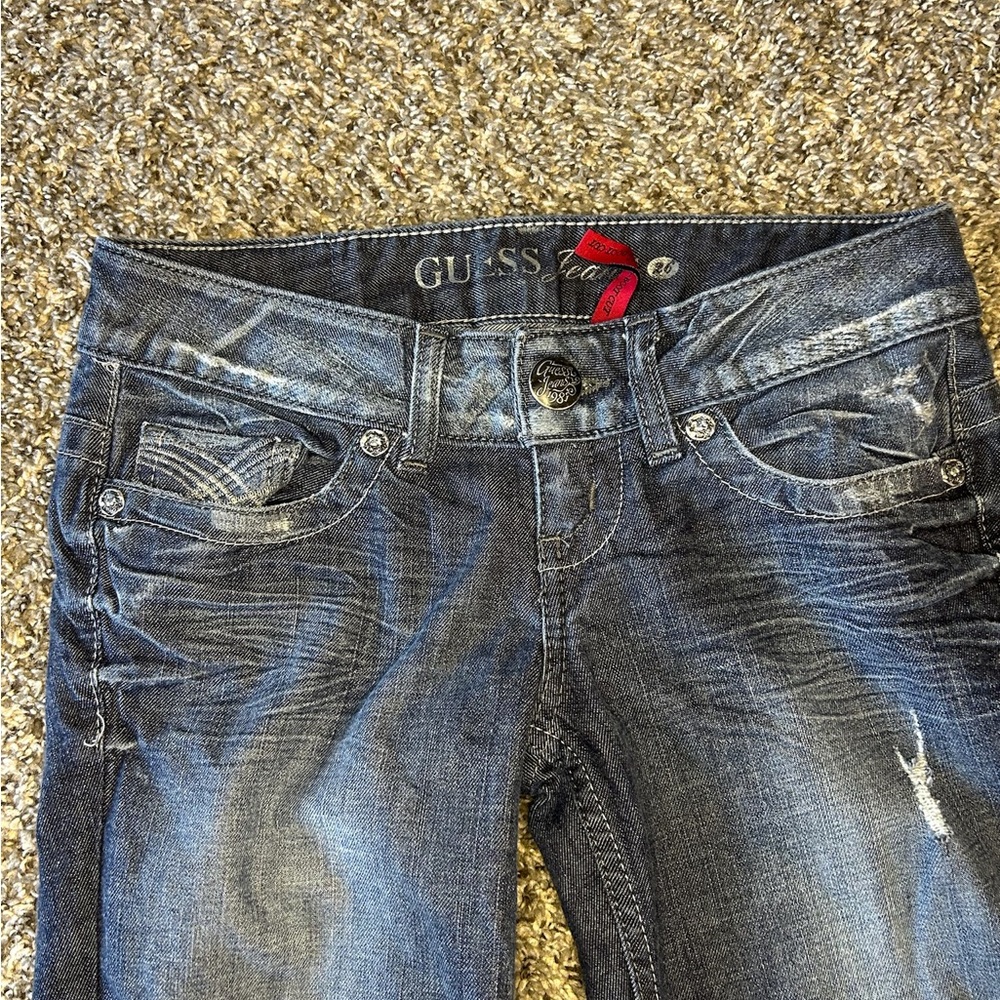 Vintage Y2K GUESS Low Rise Bootcut Jeans Super Stretch